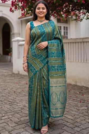 Woven design zari art silk kanjeevaram saree