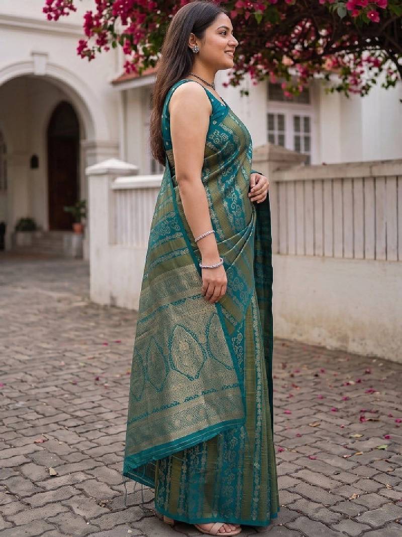Woven design zari art silk kanjeevaram saree