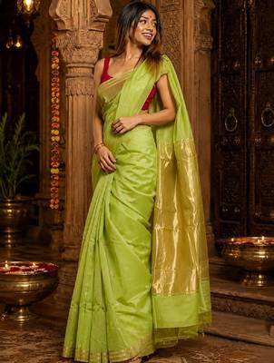 Woven design zari handloom kanjeevaram saree 4