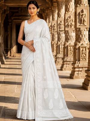 Woven design embroidered designer kanjeevaram saree 1
