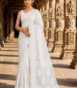 Woven design embroidered designer kanjeevaram saree