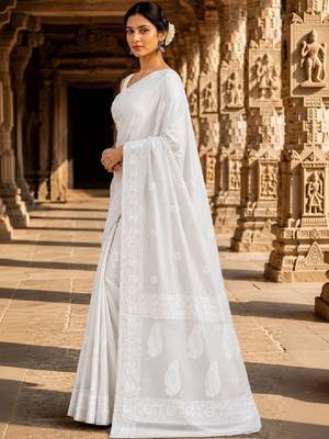 Woven design embroidered designer kanjeevaram saree 2