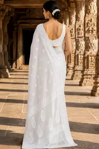 Woven design embroidered designer kanjeevaram saree