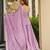 Lavender kajo silk embroidered top palazzo dupatta set