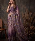 Floral silk blend designer kanjeevaram saree