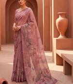 Kalamkari silk blend fusion kanjeevaram saree