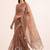Floral embroidered silk blend designer kanjeevaram saree