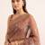 Floral embroidered silk blend designer kanjeevaram saree