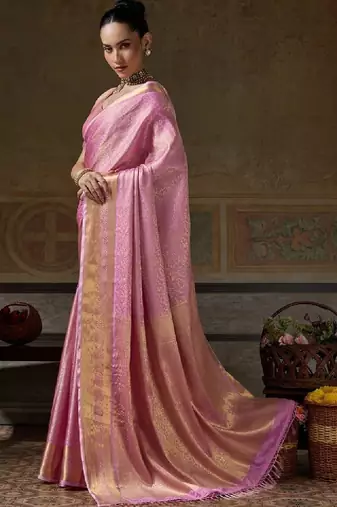 Zari silk blend designer kanjeevaram saree