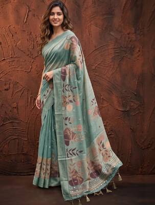 Floral silk blend designer kanjeevaram saree 1