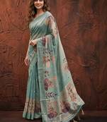 Floral silk blend designer kanjeevaram saree