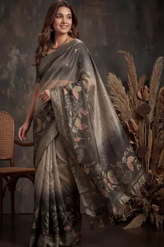 Ombre silk blend designer kanjeevaram saree