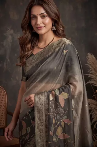 Ombre silk blend designer kanjeevaram saree