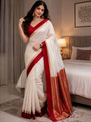 Zari silk blend kanjeevaram saree 1
