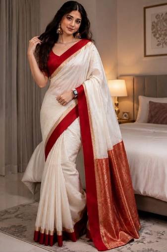 Zari silk blend kanjeevaram saree