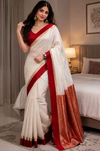 Zari silk blend kanjeevaram saree
