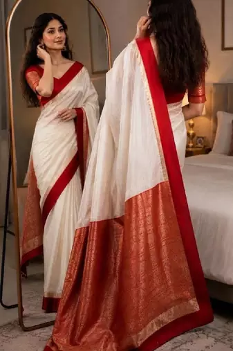 Zari silk blend kanjeevaram saree