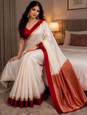 Zari silk blend kanjeevaram saree 4