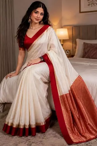 Zari silk blend kanjeevaram saree