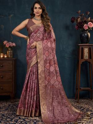 Woven design zari silk blend kanjeevaram saree 1