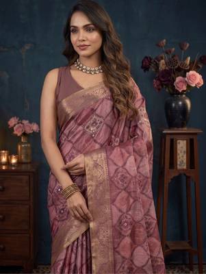 Woven design zari silk blend kanjeevaram saree 2