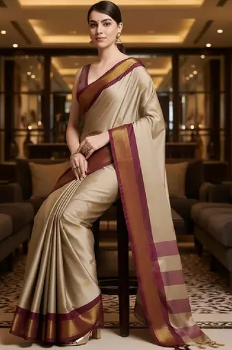 Zari pure cotton kanjeevaram saree