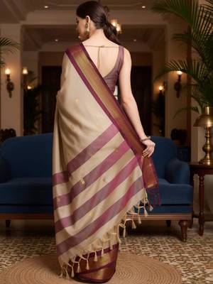 Zari pure cotton kanjeevaram saree 4
