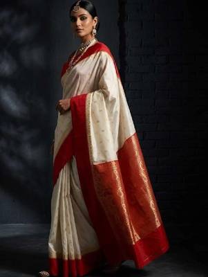 Woven design zari art silk kanjeevaram saree 1