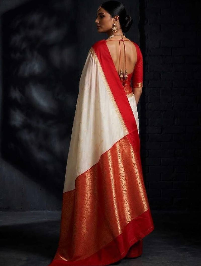 Woven design zari art silk kanjeevaram saree