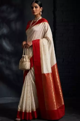 Woven design zari art silk kanjeevaram saree