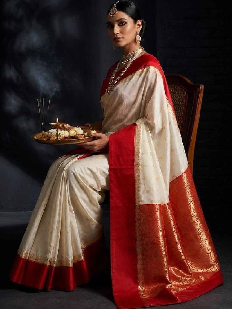 Woven design zari art silk kanjeevaram saree