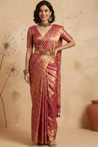Woven design zari art silk handloom kanjeevaram saree