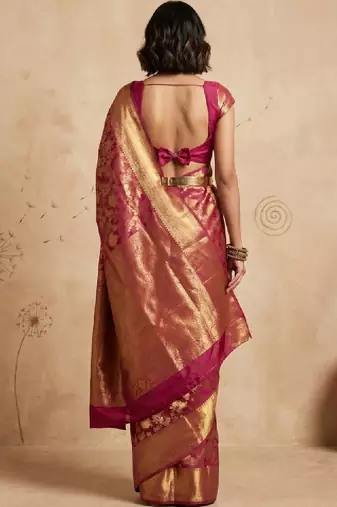 Woven design zari art silk handloom kanjeevaram saree