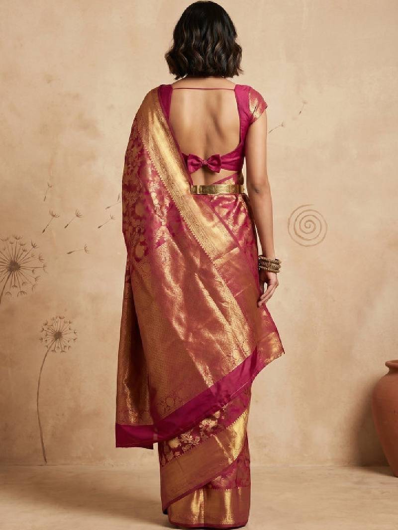 Woven design zari art silk handloom kanjeevaram saree