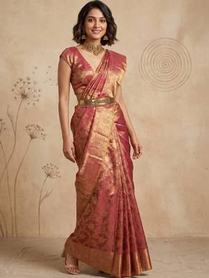 Woven design zari art silk handloom kanjeevaram saree 3