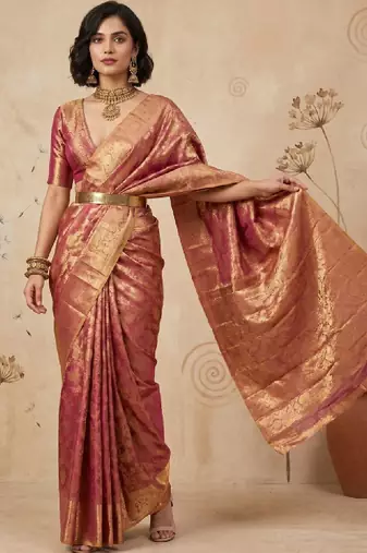 Woven design zari art silk handloom kanjeevaram saree