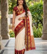 Woven design zari art silk designer kanjeevaram saree