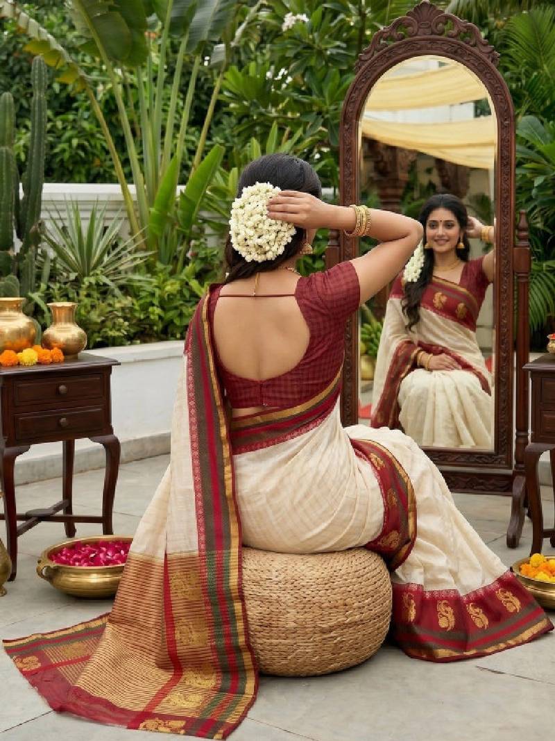 Woven design zari art silk designer kanjeevaram saree