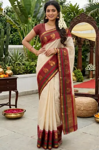 Woven design zari art silk designer kanjeevaram saree
