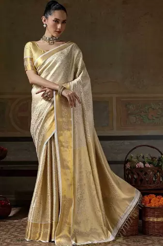 Woven design zari silk blend designer kanjeevaram saree