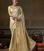 Woven design zari silk blend designer kanjeevaram saree