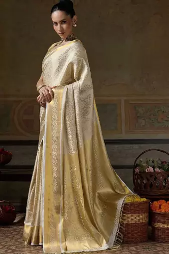 Woven design zari silk blend designer kanjeevaram saree