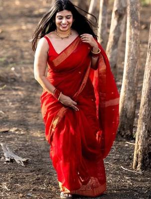Zari silk blend kanjeevaram saree 1