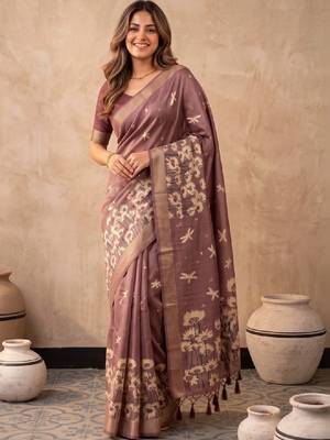 Floral silk blend designer kanjeevaram saree 1