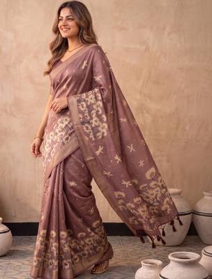 Floral silk blend designer kanjeevaram saree 3