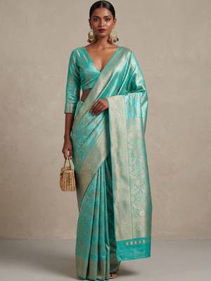 Woven design zari art silk handloom kanjeevaram saree 1
