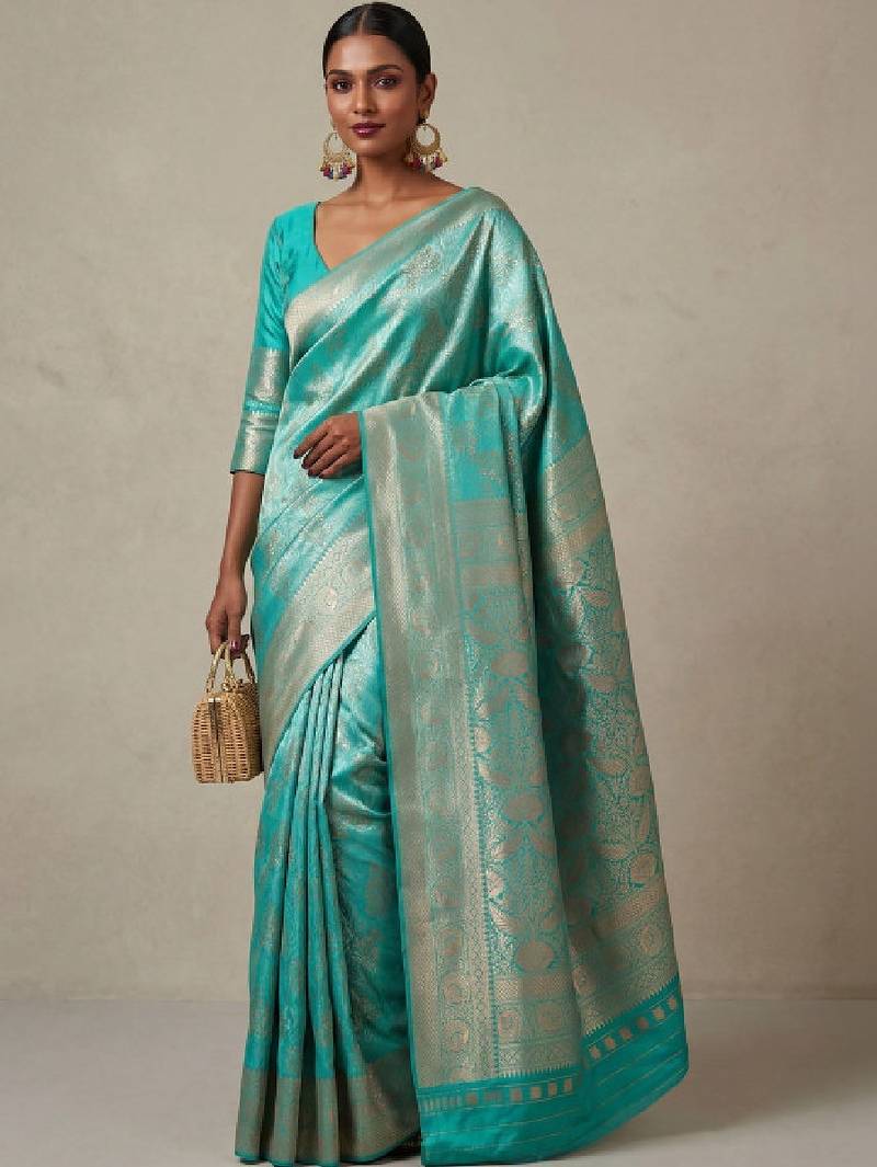 Woven design zari art silk handloom kanjeevaram saree