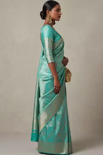Woven design zari art silk handloom kanjeevaram saree