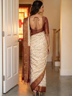 Woven design zari art silk designer kanjeevaram saree 2