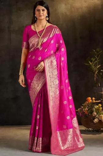 Woven design zari silk blend designer kanjeevaram saree